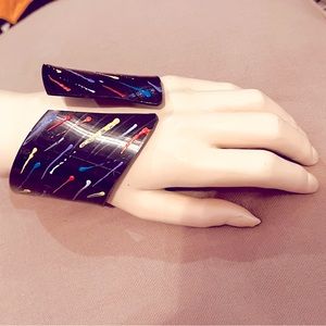 Handmade vinyl record bracelet/cuff